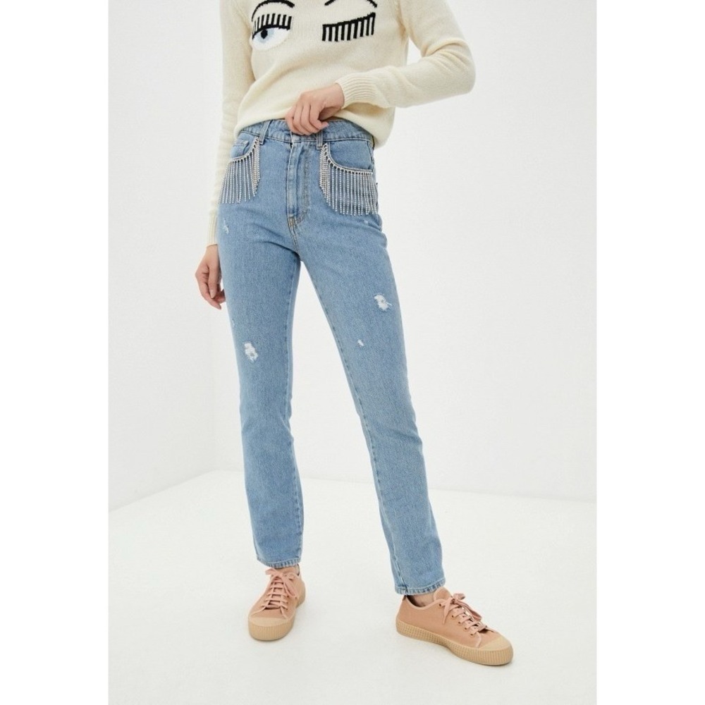 NEW‎ CHIARA FERRAGNI DENIM PANTS Size Large Waist 31"